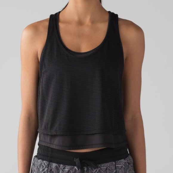 lululemon athletica Tops - Lululemon Athletica Lean In Double Layer Tank (Dark Purple) Size 6